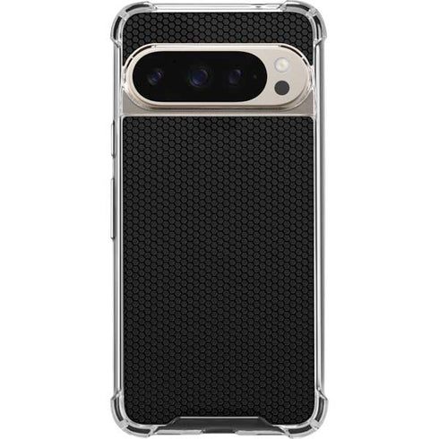 Specialty Vinyl Black Hex Texture Pixel 9 Pro XL Clear Case